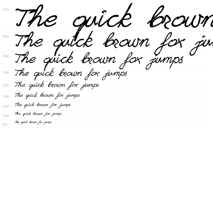 Granny's Handwriting Waterfall