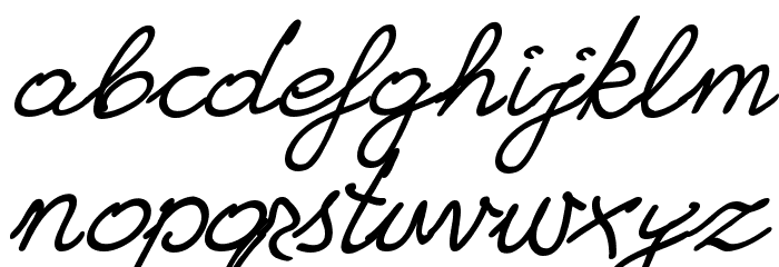 Granny's Handwriting Font LOWERCASE