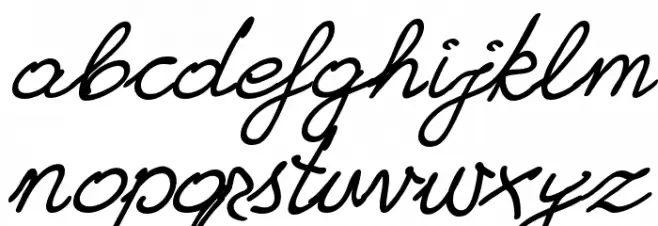 Granny's Handwriting Fuentes MINÚSCULAS