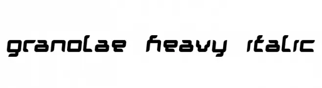 Granolae Heavy Italic  Скачать бесплатные шрифты