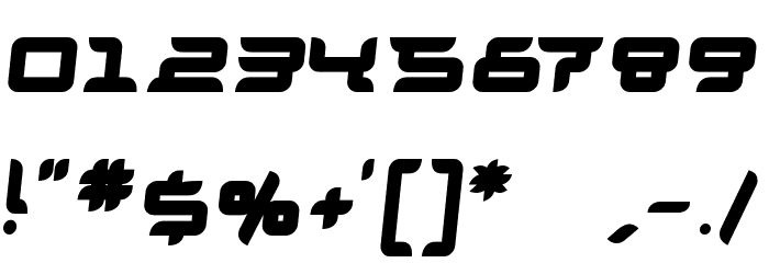 Granolae Heavy Italic Font OTHER CHARS
