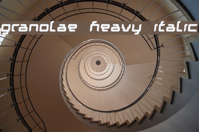 Granolae Heavy Italic Font examples