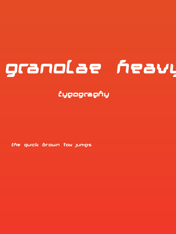 Granolae Heavy Italic Poster