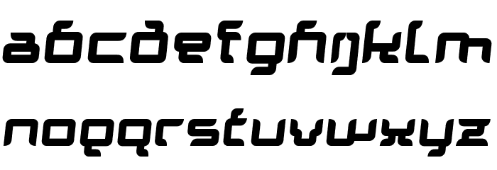 Granolae Heavy Italic Font LOWERCASE