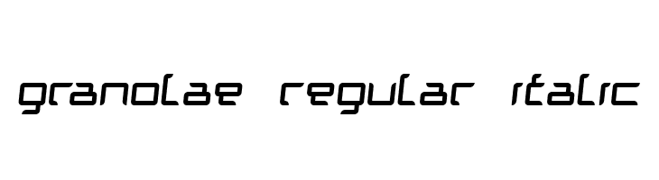 Granolae Regular Italic Font