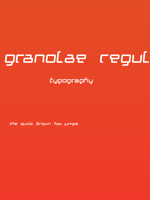 Granolae Regular Italic Poster