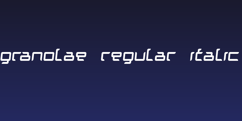 Granolae Regular Italic Social Header