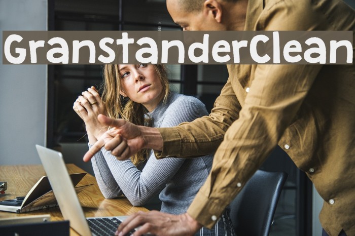 GranstanderClean Font examples
