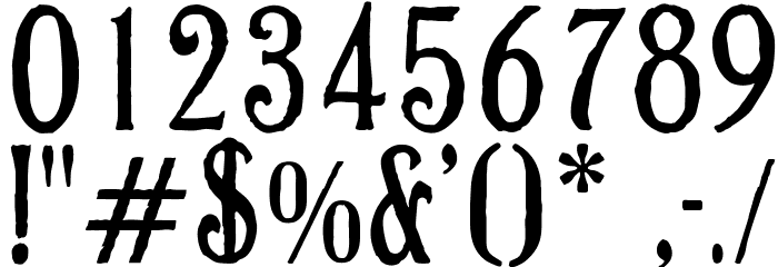 GrantRusticOpti Font OTHER CHARS
