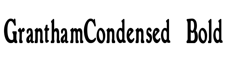 GranthamCondensed Bold  Frei Schriftart Herunterladen
