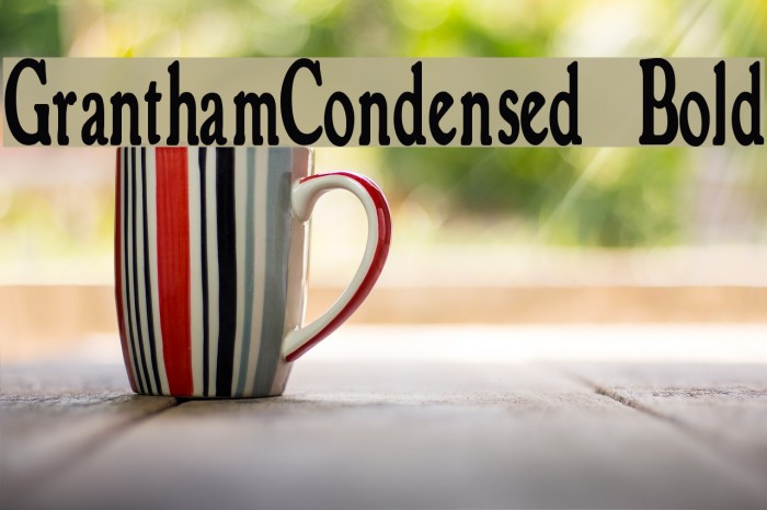 GranthamCondensed Bold Font examples