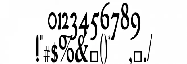 GranthamCondensed Roman フォント その他の文字