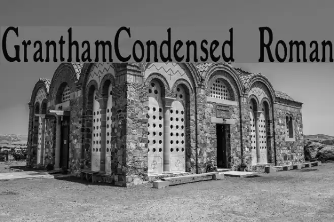 GranthamCondensed Roman フォント examples