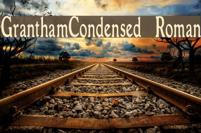 GranthamCondensed Roman Font examples