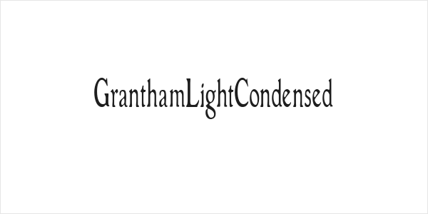 GranthamLightCondensed Logo