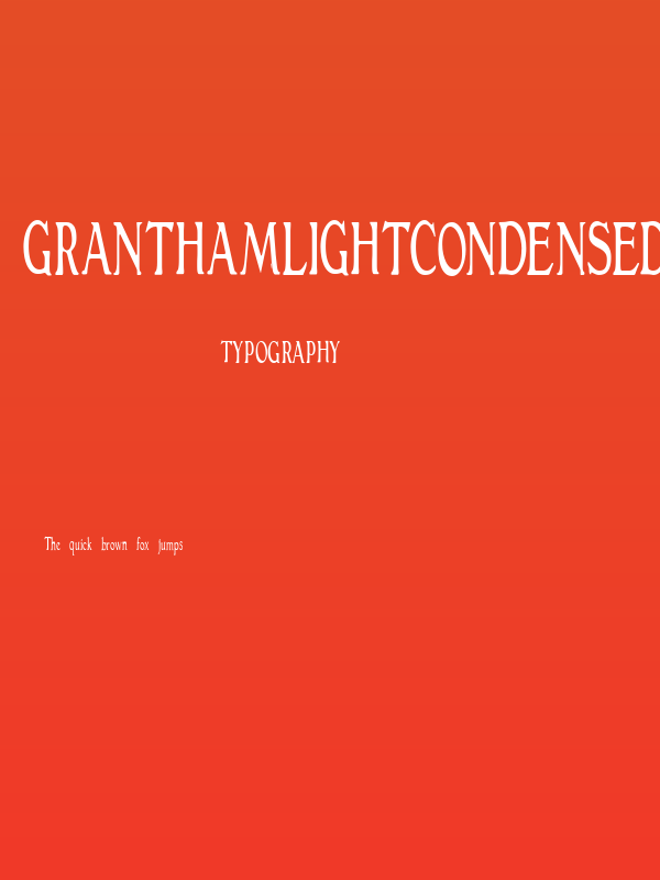 GranthamLightCondensed Poster