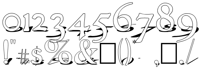GranthamShadow Font Alte caractere