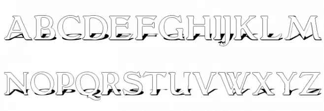 GranthamShadow Font Litere mari