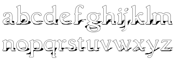 GranthamShadow Font Litere mici