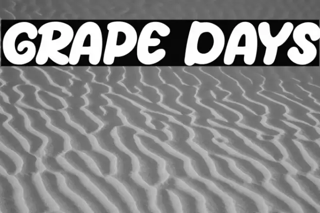 Grape Days Font examples
