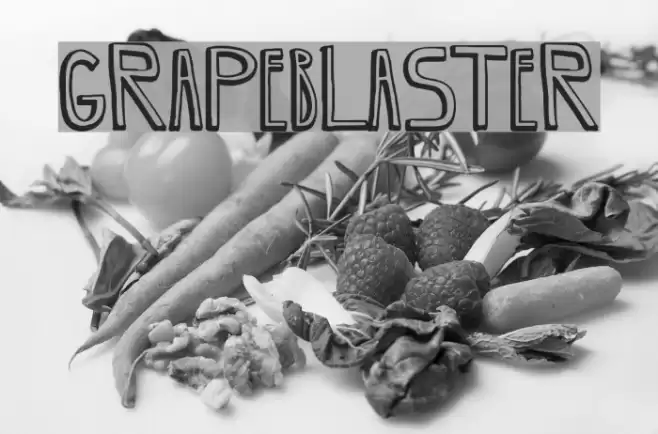 GrapeBlaster Font examples