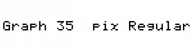 Graph 35+ pix Regular  font caratteri gratis