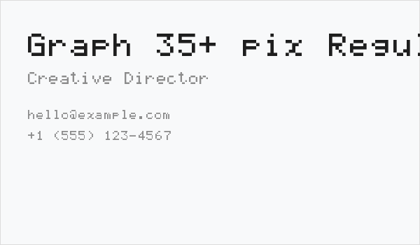 Graph 35+ pix Regular Business Card