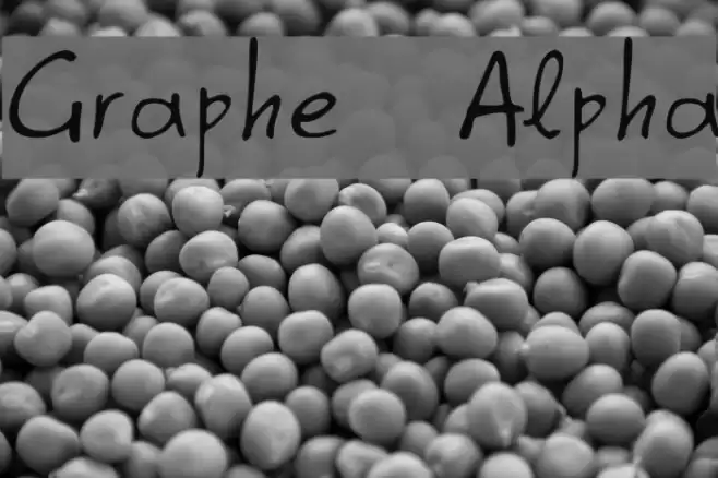 Graphe  Alpha Font examples