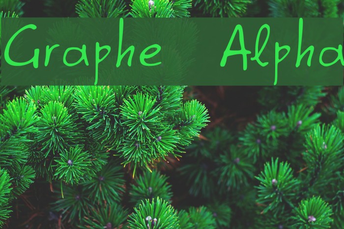 Graphe Alpha Font examples