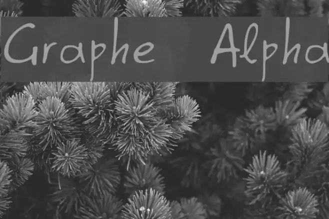 Graphe  Alpha Font examples