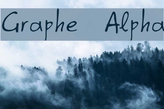 Graphe Alpha Font examples