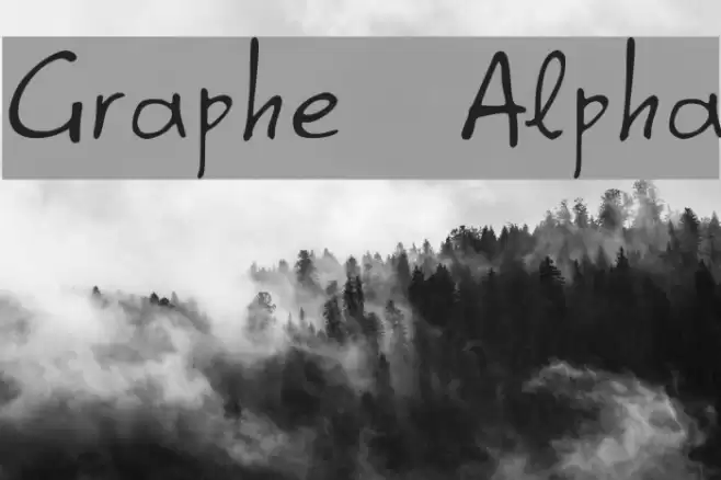 Graphe  Alpha Font examples