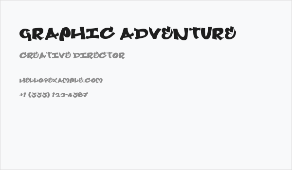 Graphic Adventure Business Card
