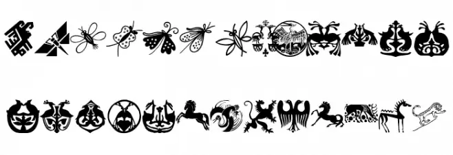 GraphicAnimals Шрифта ВЕРХНИЙ
