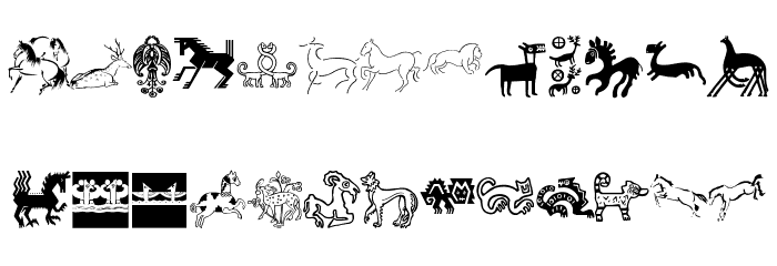 GraphicAnimals Font LOWERCASE