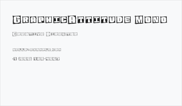 GraphicAttitude Mono Business Card