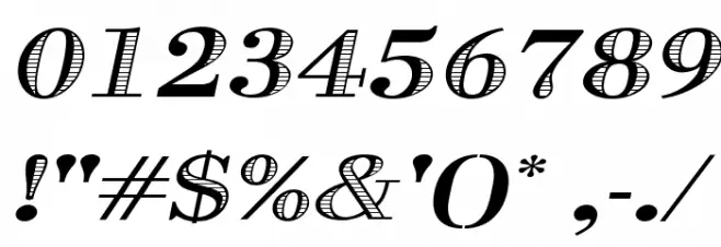 Graphis-Oblique Font OTHER CHARS