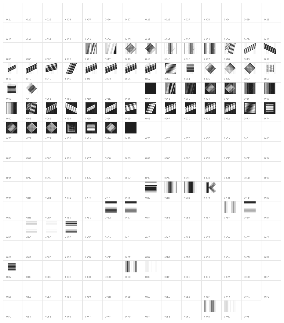 Graphis Character Map