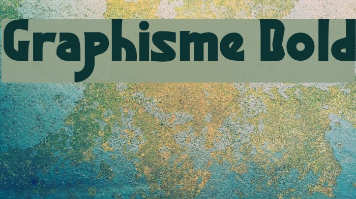 Graphisme Bold Font examples