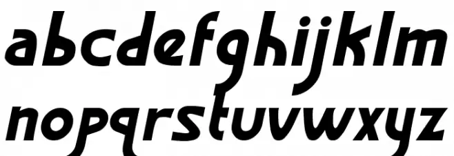 Graphisme Italic Font Litere mici