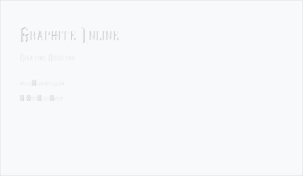 Graphite Inline Business Card