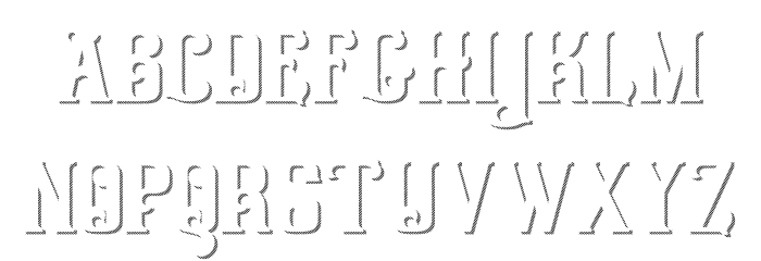 Graphite Striped Font LOWERCASE