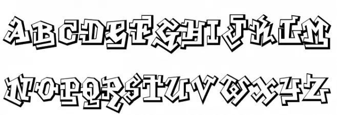 Graphitti Шрифта ВЕРХНИЙ