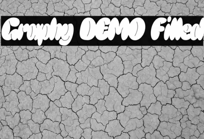 Graphy DEMO Filled Font examples