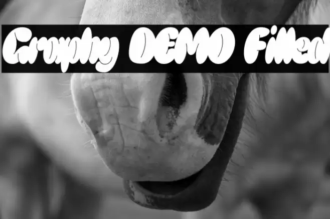 Graphy DEMO Filled Font examples