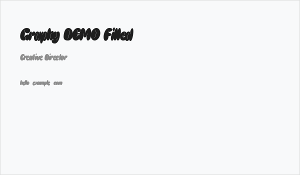 Graphy DEMO Filled Business Card