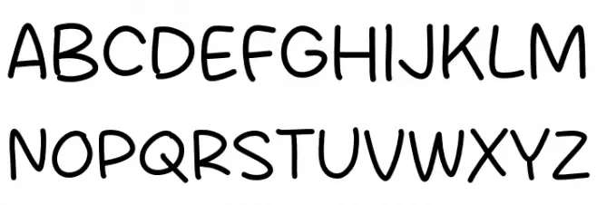 Graphy Note Font UPPERCASE