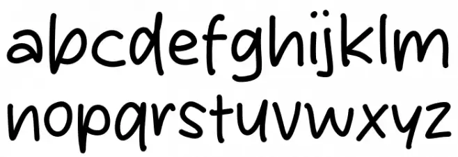 Graphy Note Font LOWERCASE