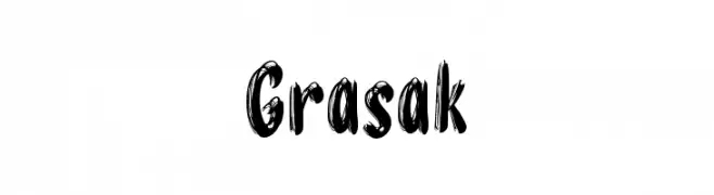 Grasak  フリーフォントのダウンロード