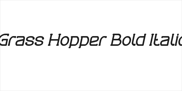 Grass Hopper Bold Italic Logo
